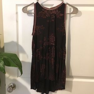 knox rose velvet/sheer tank